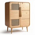 Wooden cabinet with perforated design 80 x 40 x 100cm for storage and display