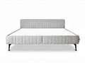 Fabric upholstered bed frame with metal legs in queen size 60 x 80 inches