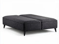 Fabric ottoman in gray for living room use 120 x 80 x 40cm